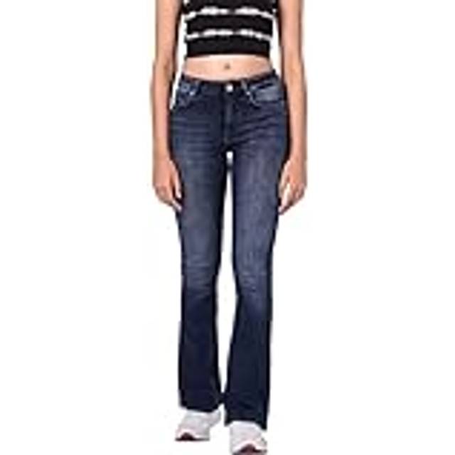 ONLY – Blåsvarta, utsvängda jeans