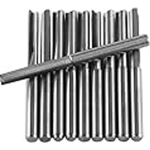 Milling Cutters, Double Edged Straight Slot Milling Cutter 10pcs 1/8inch 3.175mm End Mill CNC Milling Cutter Cutting Tools Double Straight Flutes