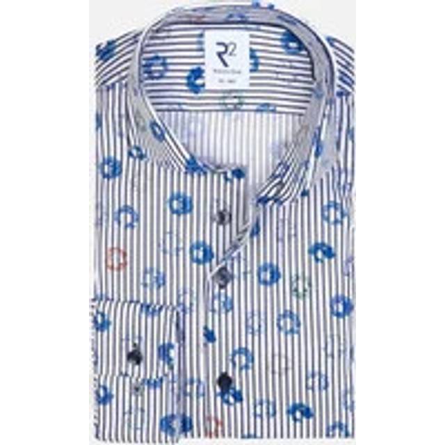 R2 Mens Blue Patterned Shirt - Size 17.5 inch