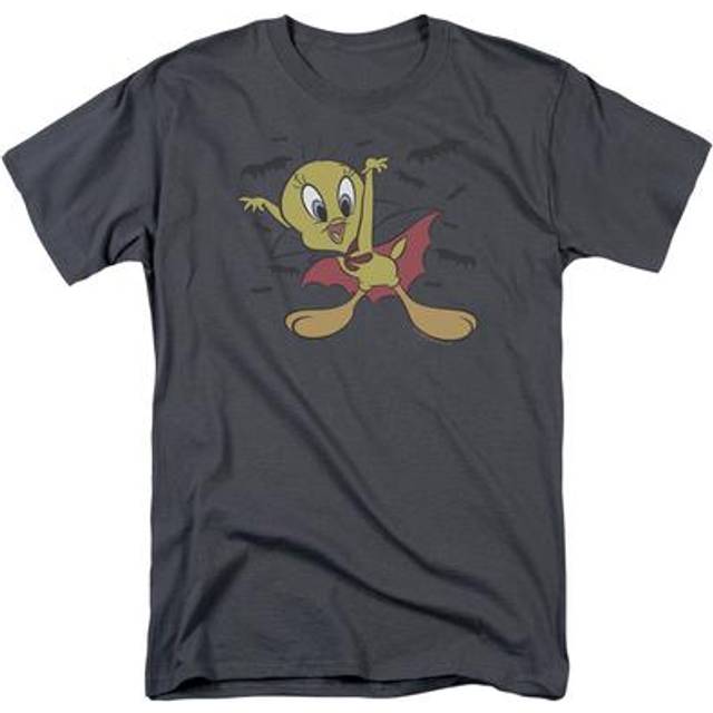 Trevco Sportswear LT163-AT-2 Looney Tunes Vampire Tweety Adult Regular Fit Short Sleeve T-Shirt, Charcoal - Medium