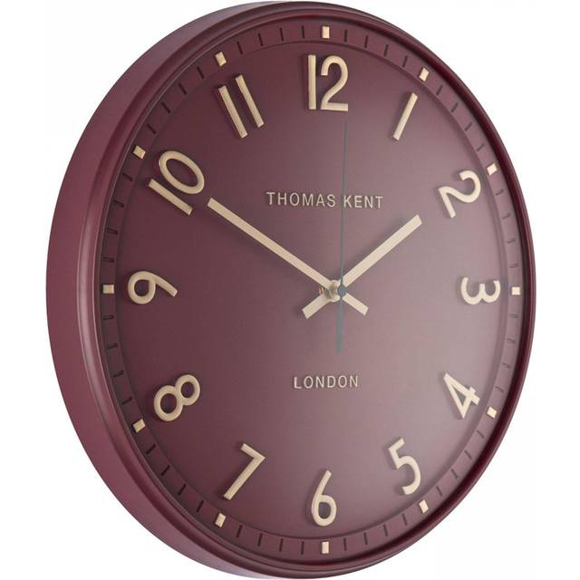 14&#34; Mellinger Wall Clock Linen - Red (35cm W X 35cm H X 5cm D)