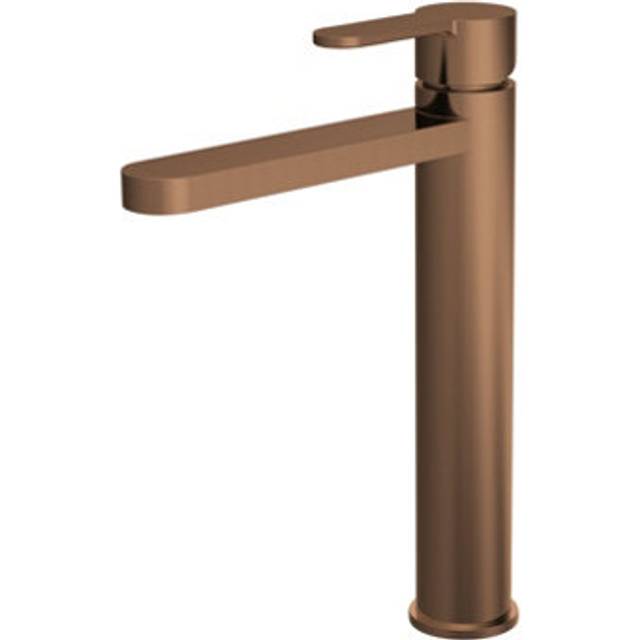 Pride Round High Rise Mono Basin Mixer Tap - Brushed Bronze - Balterley
