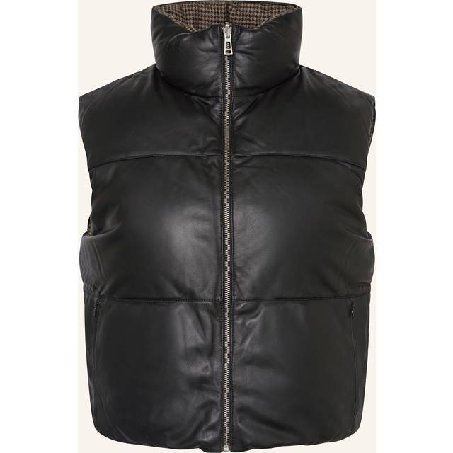 Black Rhodium Leather Gilet (M)