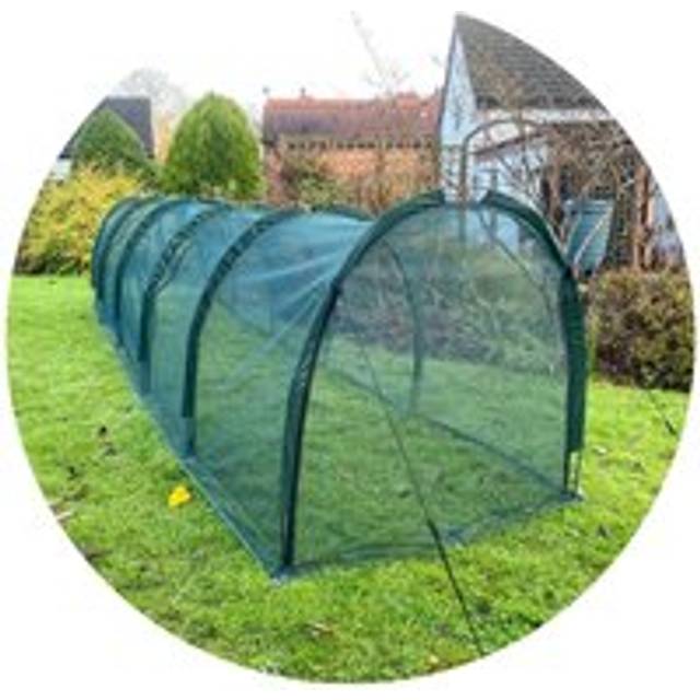 GardenSkill Chicken Coop Tunnel & Small Pet Play Pen 5M X 1.5M + Shade Cover - Rabbit Cage Hen House Guinea Pig Protection Enclosure With Detachable Rain Guard, Green