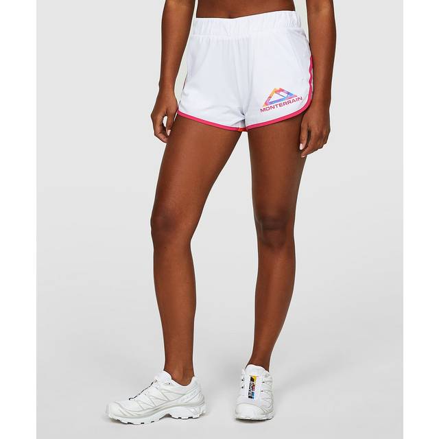Monterrain Womens Glide Woven Running Short - White - Size XL