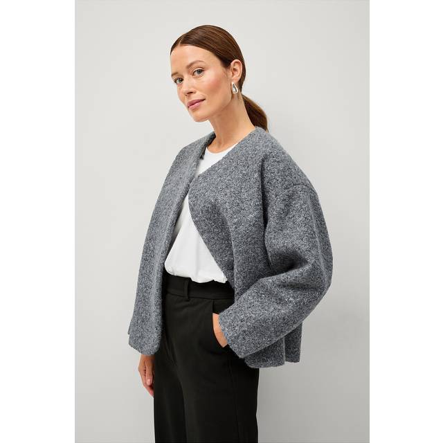 Ellos Kort Uldjakke - Grå