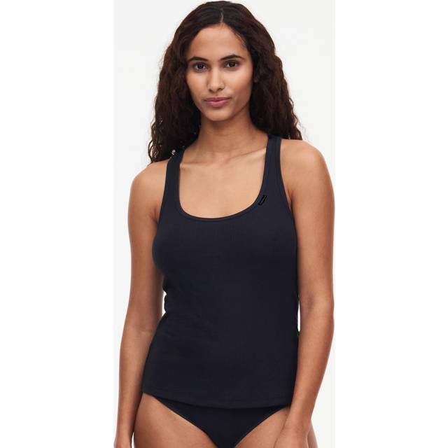 Chantelle Cotton Comfort Vest Top - Black - XS/S