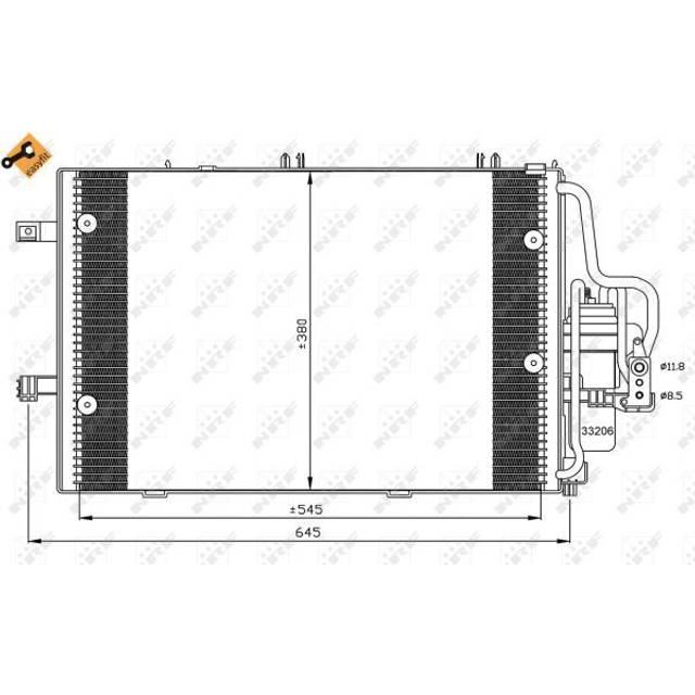 Condenser, air conditioning EASY FIT 35530 NRF 35530