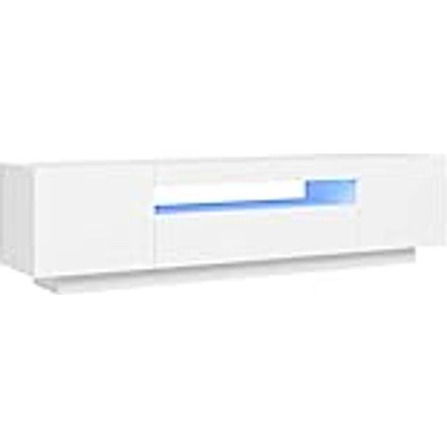 vidaXL TV-bänk med LED-belysning vit 160x35x40 cm