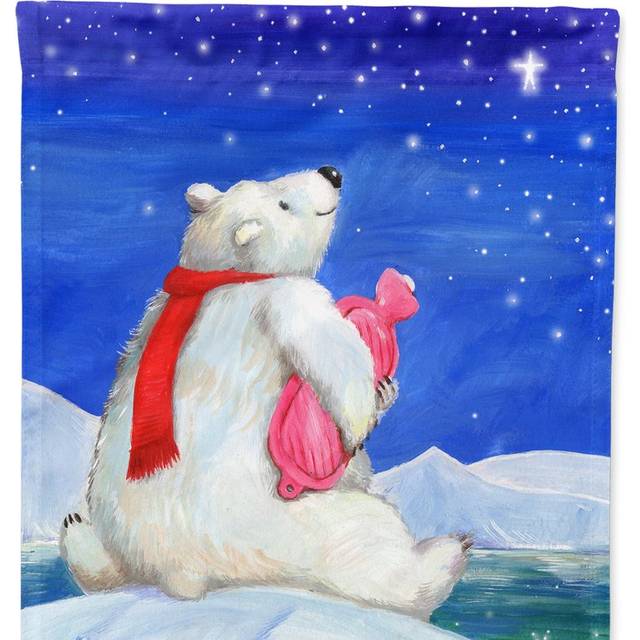 Caroline's Treasures CDCO0488GF Polar Bear with Hot Water Bottle Garden Flag  Small  Multicolor