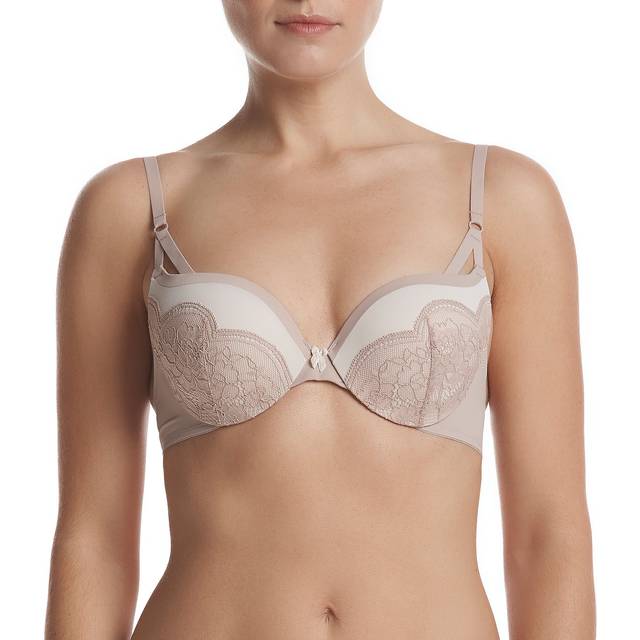 Maidenform womens Love the Lift Push Up & in Demi Dm9900 Bra  Evening Blush/Cream Strappy Lace  32A US