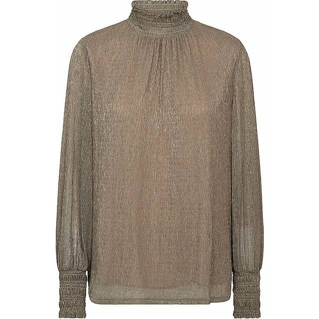 MOS MOSH - Topp mmXimena Glam LS Blouse - Grå