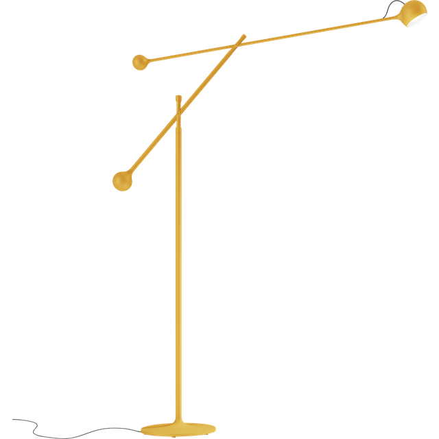 Artemide - IXA LED Floor Lamp - gelb/lackiert/LxH 105,3x126,8cm/1x LED 9W/3000K/465lm/CRI 90/dimmbar - yellow (126.8 x 105.3 x &#8960;10.0cm)