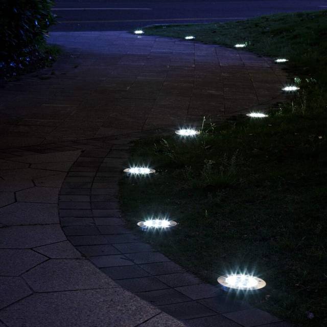 Solar Outdoor Lights 20 Pack, Solar Garden Lights Outdoor Waterproof Bright Pathway Landscape Lighting Decor for Deck, Lawn, Patio, Yard(White)
