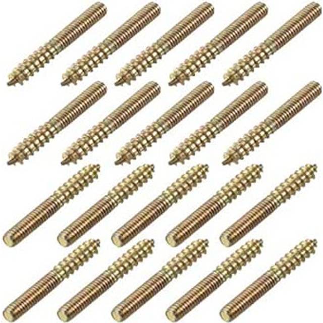"M4 Hanger Bolts Length 1-1/8""(30mm) Double Headed Bolts Self-Tapping Screw 4mm Wood Joint Furniture Legs 50pcs"