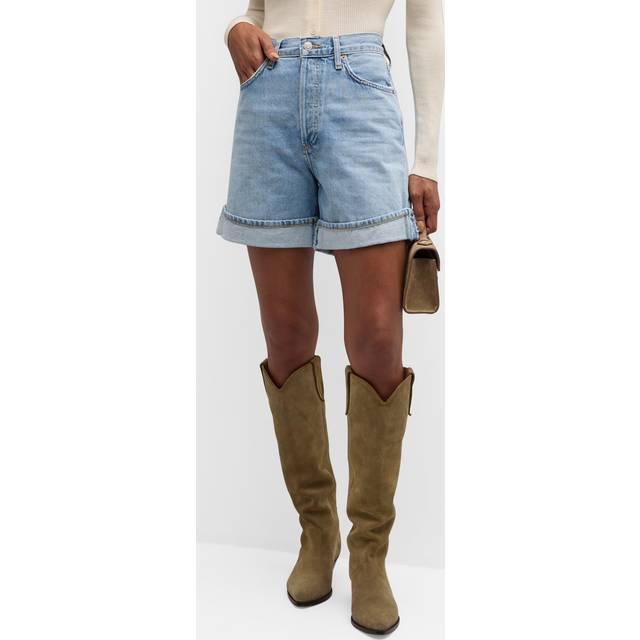Damed Cuffed Denim Shorts - TENSION BLEACH - 23