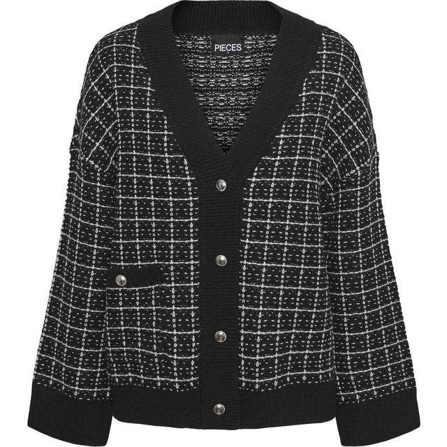 Pieces Pcnilja Strikket Cardigan - Black