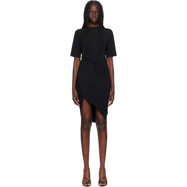 Mugler Black Draped Pierced Minidress - 1999 Black - FR 42
