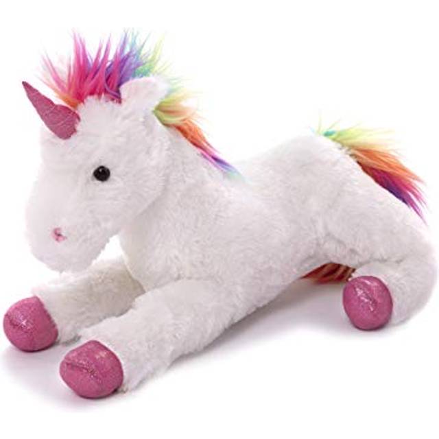 Plushland Fluffy Plush Rainbow Unicorn Stuffed Animal Toy 14 Inches - Cuddly Autism ADHD Soft Magical Gifts Present Birthday Love Girlfriend Pal Buddi