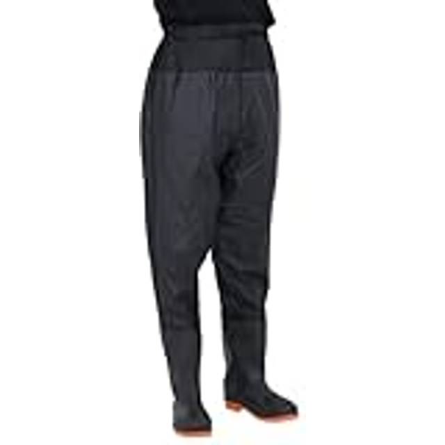 vidaXL Waist Waders with Boots Black Size 43