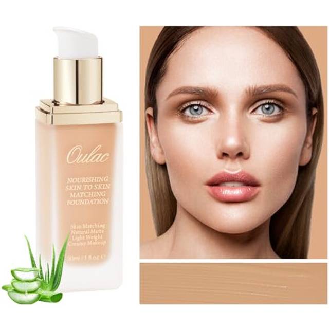 Foundation for Mature Skin, Hydrating Foundation enriched with aloe vera and Vitamin E, Foundation for dry skin, Long Lasting Liquid Foundation, Vegan