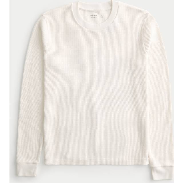 Shrunken Long-Sleeve Waffle Crew T-Shirt