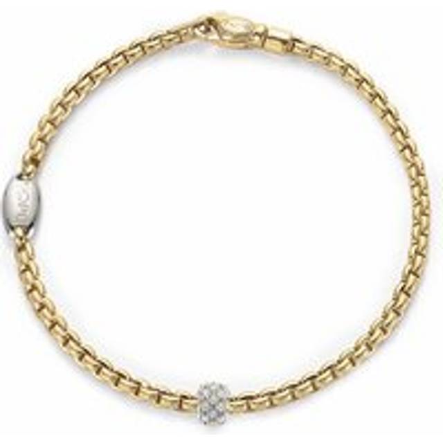 Fope Eka Tiny 18ct Yellow Gold 0.19ct Diamond Bracelet
