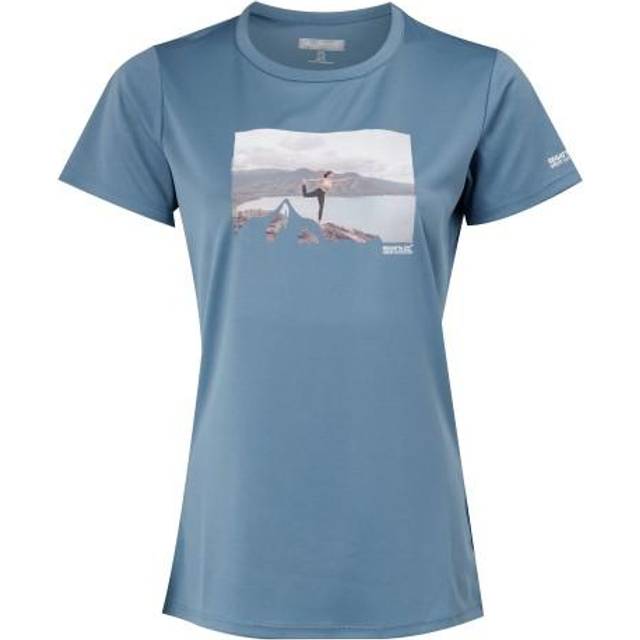(24 UK, Coronet Blue) Regatta Womens/Ladies Fingal VIII Yoga Pose T-Shirt