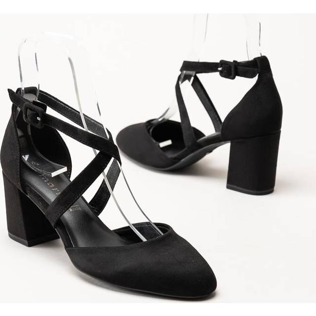 Tamaris - Svarta pumps i mockaimitation storlek 40 Klackskor - Black (40)