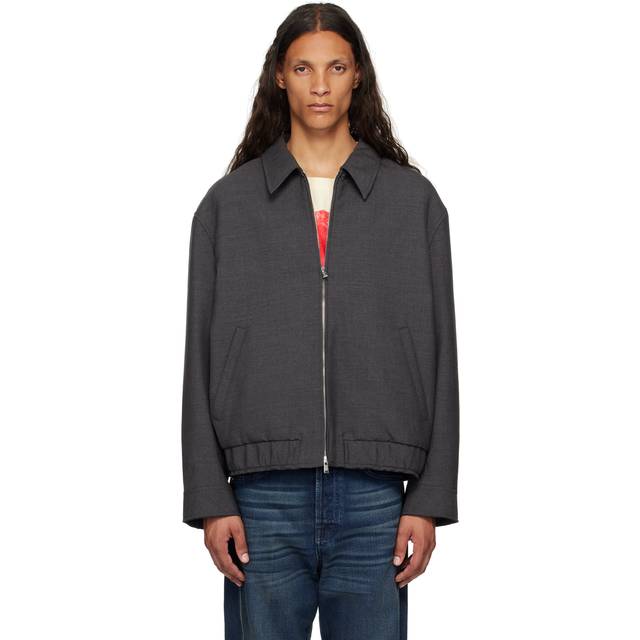 Lanvin Gray Classic Zipped Jacket - 18 ANTHRACITE - IT 48