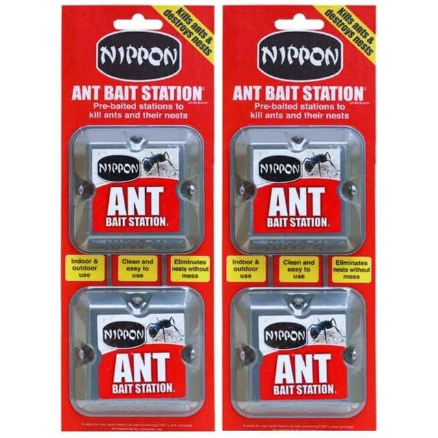 Ant Bait Station Twin Pack, Ant Traps used for both Indoors & Outdoors, Destroys Ants and their Nests, Strongest Ant Control System - No Mess Clean