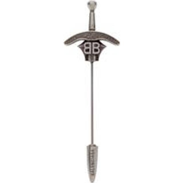 Balenciaga Goth Sword Brooch - Silver - Unisex - Brass, Glass, Stainless Steel