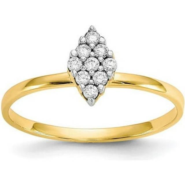 10K Yellow Gold CZ Promise Ring - Size 6