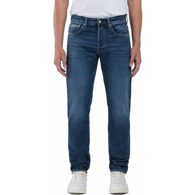Replay Mens Dark Blue Grover Straight Jean - W32 L32