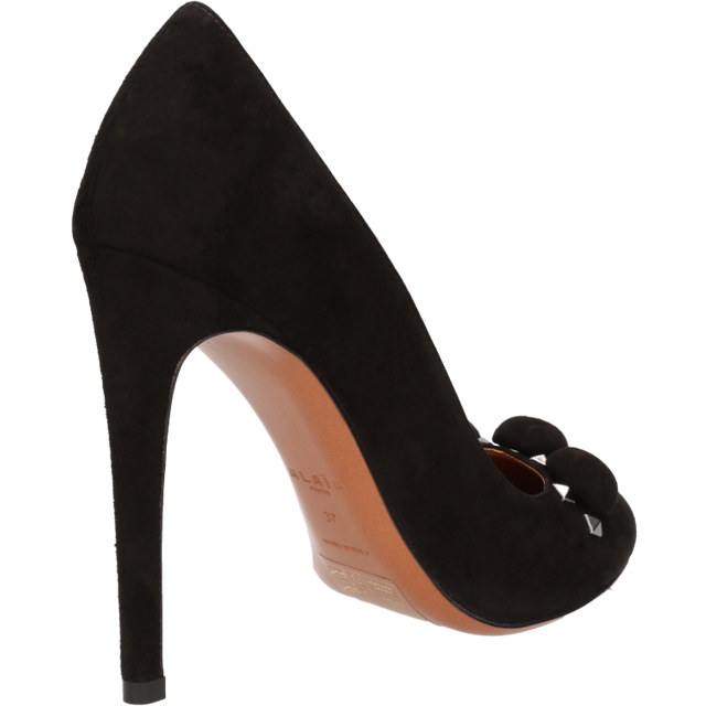 Alaïa Paris Velvet Studded Laser Cut Rivet Bomb Pumps Shoes Highheels
