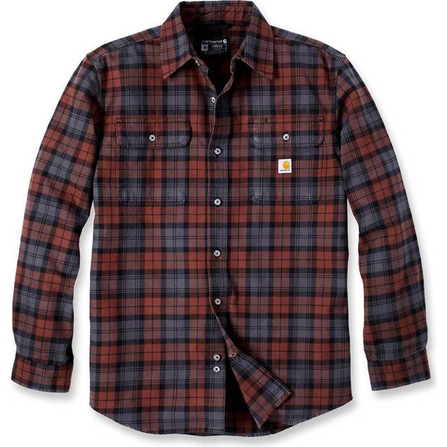 Carhartt M's Heavy Flannel L/S Plaid Shirt Mocha (XXL)