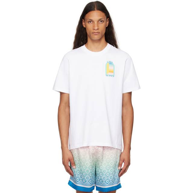 Casablanca L'Arche Colore Printed T-Shirt in White - White / XS