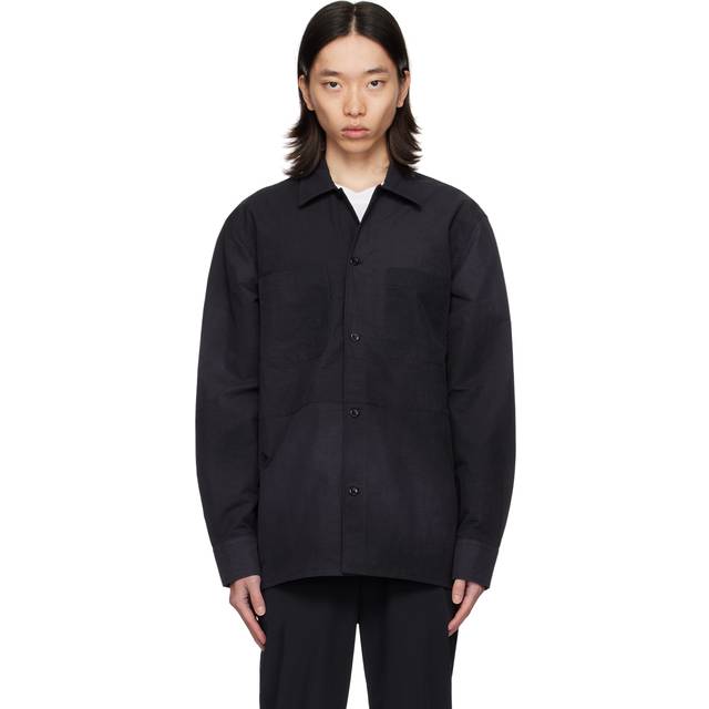 NORSE PROJECTS Navy Ulrik Wave Dye Shirt - Dark Navy - XXL