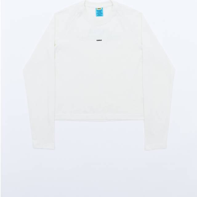 SMILES CLUB TEE LS W - VANILLA WHITE (L)