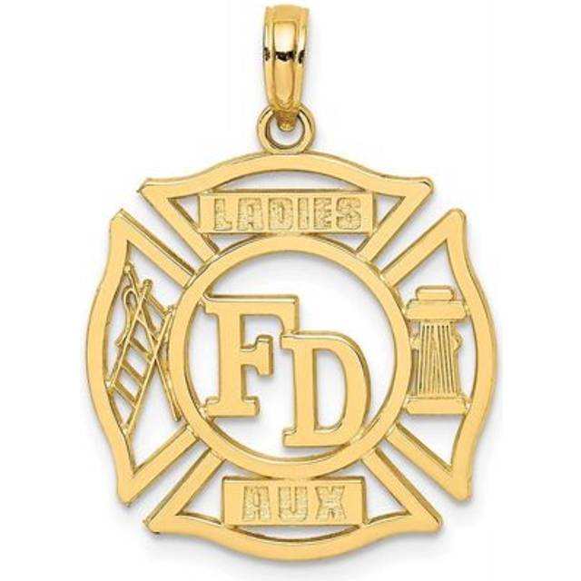 10K Yellow Gold FD Ladies Aux in Shield Charm