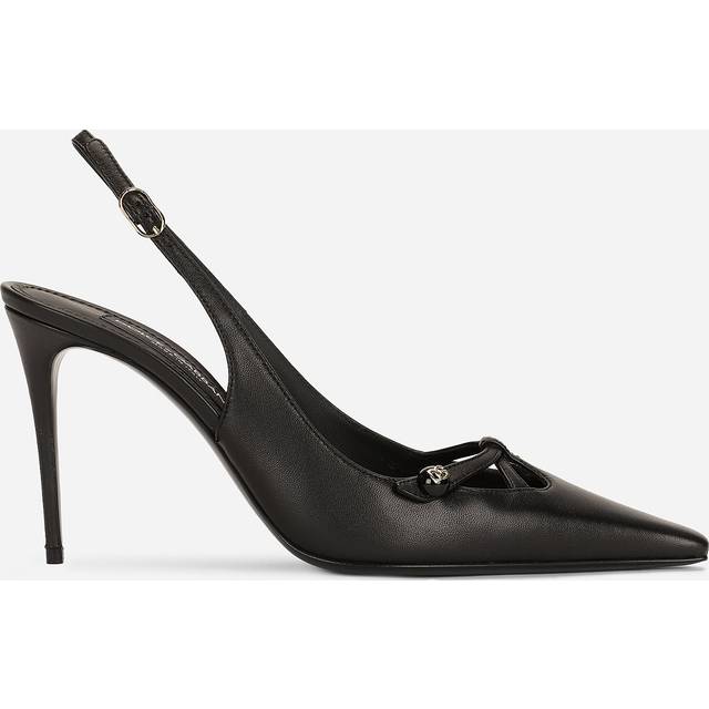Dolce & Gabbana Women's Leather Slingback DÃ©colletÃ© Pumps in Black | Size 36.5 | CG0823A1953 Color 80999 (36.5)