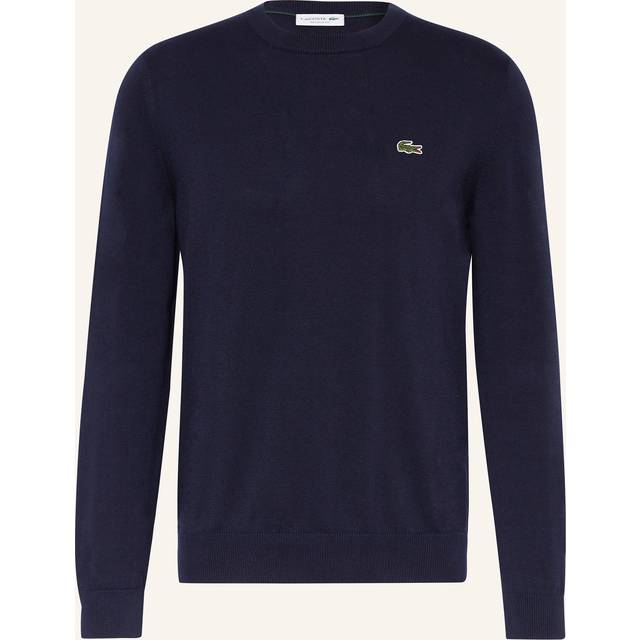 Lacoste Cotton Blend Crew Knit Navy