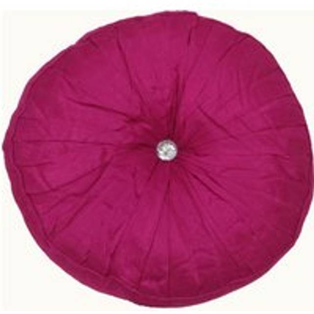 Diamond Round Polyester Cushion Cover (43x43 cm) - Fuchsia - 43cm x 43cm