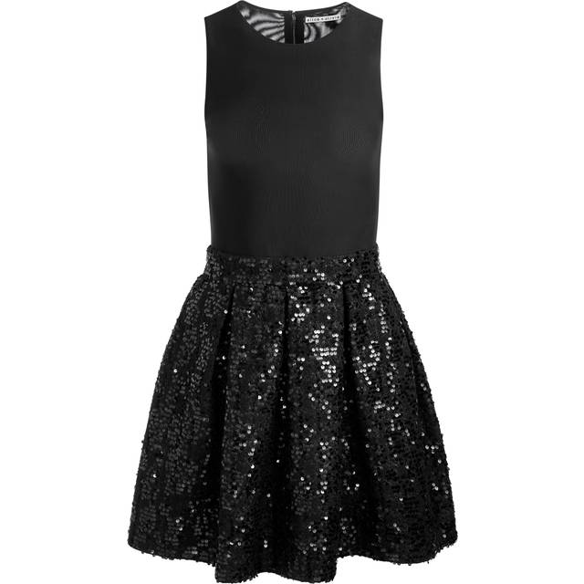 Chara Sequined Sleeveless Mini Dress - BLACK - 6