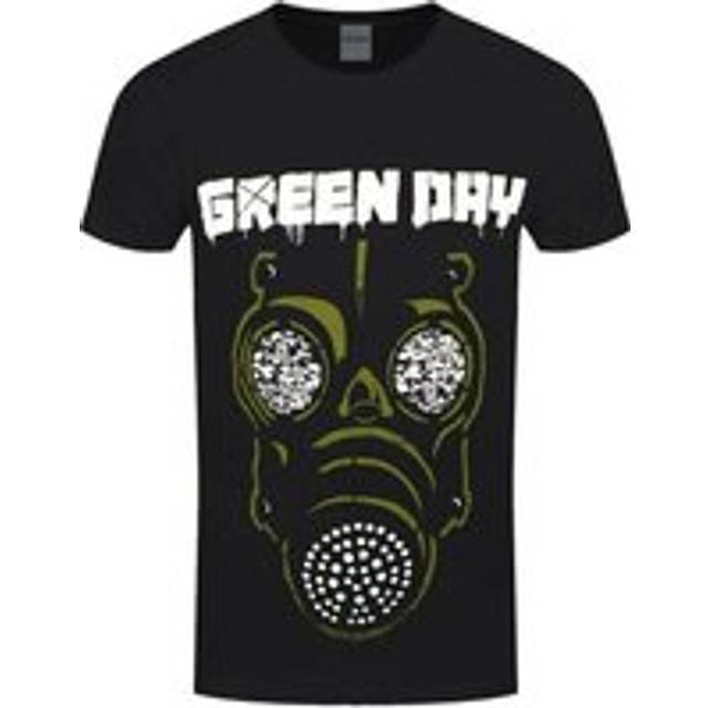 (XL, Black/Green) Green Day Unisex Adult Mask T-Shirt