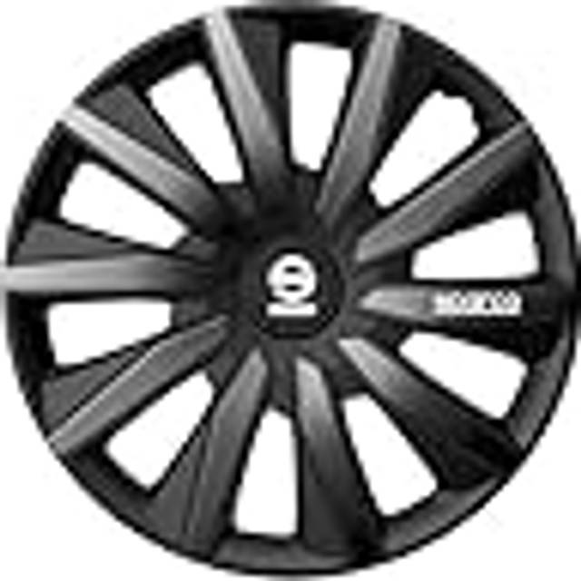 Sparco Milano Wheel Covers - 14-inch - Black/Gray - Set of 4 pieces SP 1483BKGR