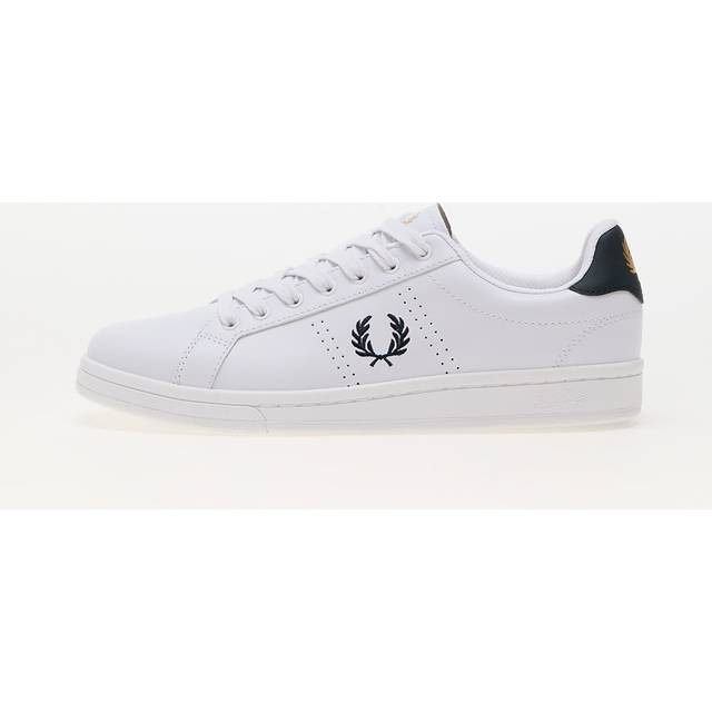 Men's Fred Perry B721 Leather Men's White/Navy Trainers - Size: 11