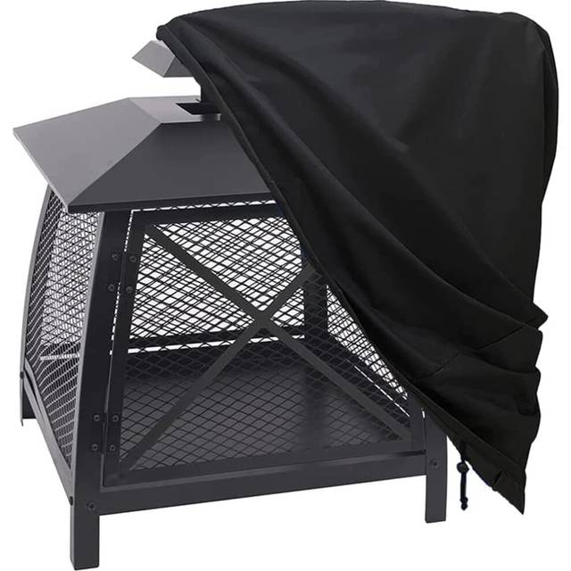 Fireplace Cover 420D Oxford Waterproof Outdoor Steel Patio Square Hexagon Pagoda Fire Pit Fireplace Dust Cover