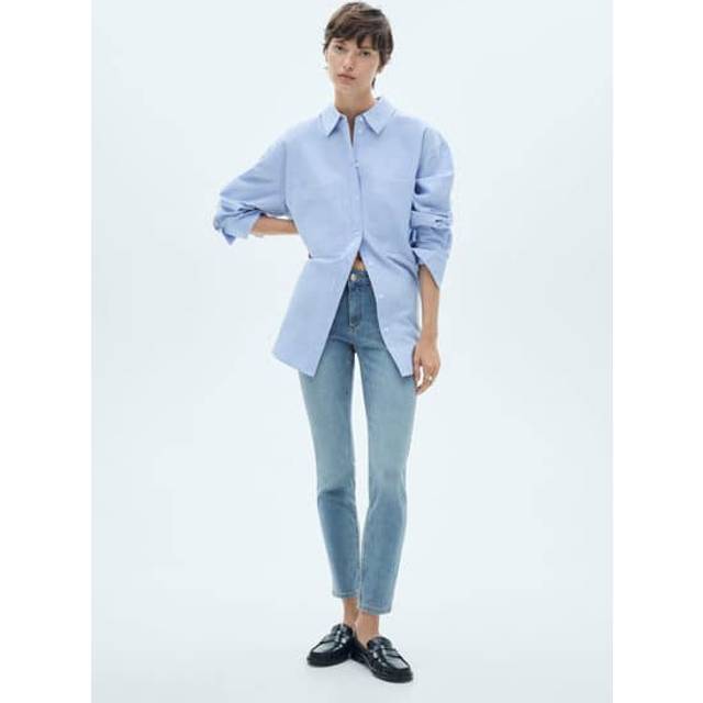 Mango Push Up Skinny Jeans, Mid Blue