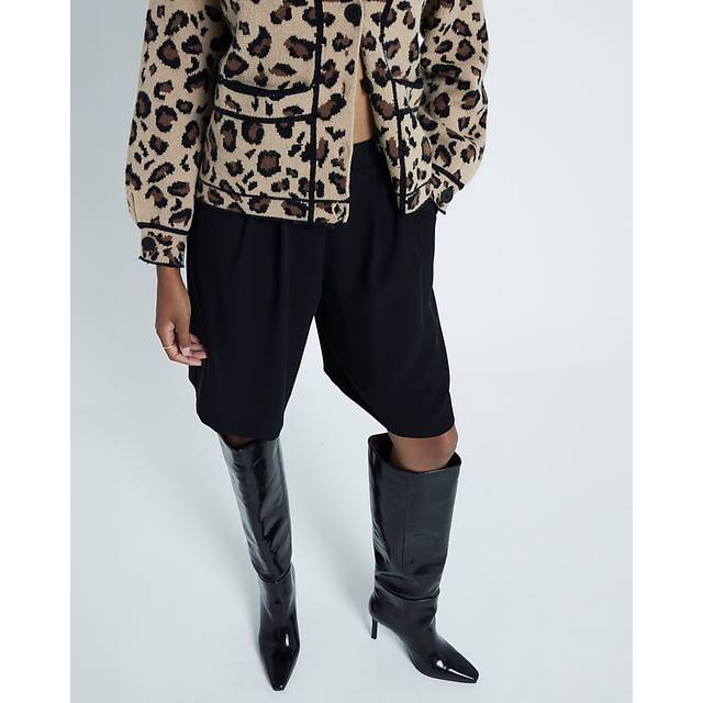 River Island Womens Black Tailored Bermuda Shorts - 16